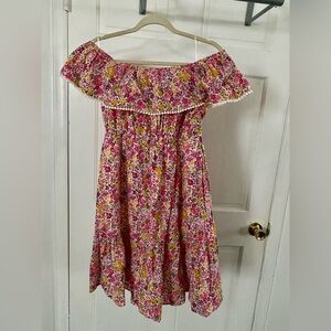 Terra & Sky Off-Shoulder Floral Dress